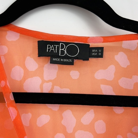 PatBO Coral Print Caftan in Coral - Picture 7 of 10